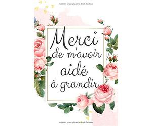 Merci de m'avoir aidé à grandir: Carnet de notes idée cadeau Original d ecole fin d annee remerciement maîtresse ATSEM institutrice maternelle
