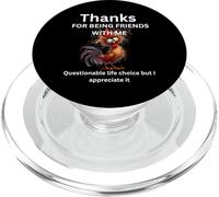 Merci d'être Amie avec Un Coq Fou douteux PopSockets PopGrip pour MagSafe