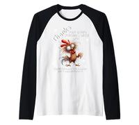 Merci d'être Amis avec Un Poulet Fou douteux Manche Raglan
