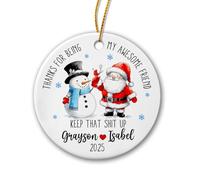 Merci D'Être Mon Ami Génial Décoration De Noël A Suspendre Céramique Pendentif De Noël Créatif Ornement Suspendu pour Maison Mariage Fête