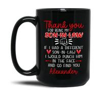 Merci D'Être Mon Gendre. Tasse À Café Unique Tasse À Thé Céramique Mug Cadeau Mignon Pour Noël Pâques Anniversaire 330 Ml