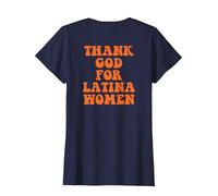 Merci Dieu pour Les Femmes Latines T-Shirt, Femme, Bleu Marine, S