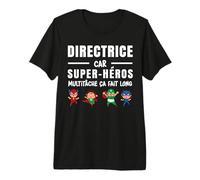 Merci directrice Humour Super-héros Fin année Vacances T-Shirt Haut de Gamme