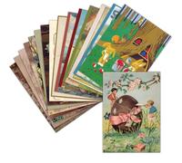 MERCI-FACTEUR.COM Carte Ancienne Joyeuses Pâques - 16 Cartes Différentes - Format Carte Pliée (3 Formats Dispos) - Vintage Carte Ancienne Joyeuses Pâques