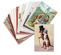 MERCI-FACTEUR.COM Carte d'amour ancienne - 16 Cartes Différentes - Format Carte Postale (3 Formats Dispos) - Vintage Carte