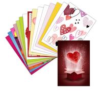 MERCI-FACTEUR.COM Carte d'Amour avec des Coeurs - 16 Cartes Différentes - Format Carte Postale (3 Formats Dispos) - Jolie Carte d'Amour avec des Coeurs