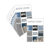 MERCI-FACTEUR.COM Carte de Voeux 2025 Bretagne - 8 Cartes Non Pliées (3 Formats Dispos) - Carte Voeux Apaisants Pour Une Année Marine 2025