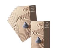 MERCI-FACTEUR.COM Carte de Voeux 2025 Classique - 8 Cartes Pliées (3 Formats Dispos) - Carte Harmonie Et Sérénité Pour 2025