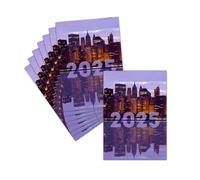 MERCI-FACTEUR.COM Carte de Voeux 2025 Entreprise Bâtiment & BTP - 8 Cartes Pliées (3 Formats Dispos) - Carte Reflet Moderne Pour 2025 En Construction