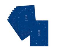 MERCI-FACTEUR.COM Carte de Voeux 2026 Classique - 8 Cartes Pliées (3 Formats Dispos) - Carte Ã‰toiles Lumineuses Pour La Nouvelle Année 2026