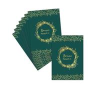 MERCI-FACTEUR.COM Carte de Voeux 2026 Fleurs - 8 Cartes Non Pliées (3 Formats Dispos) - Carte Fleurs Dorées Pour Une Année Pétillante