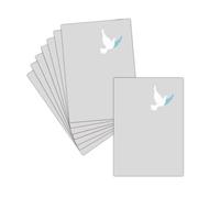 MERCI-FACTEUR.COM Carte Faire-Part Décès Personnalisable - 8 Cartes Postales (3 Formats Dispos) - Carte Colombe Apaisante Pour Un Dernier Hommage
