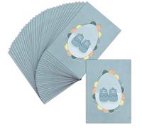 MERCI-FACTEUR.COM Carte Faire-Part Naissance Garçon - Carte Pliée - 32 Cartes - Carte Petits Souliers Bleus Pour Un Charmant Garcon Format Carte Pliée (Dispo en 3 Formats)