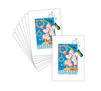 MERCI-FACTEUR.COM Carte Invitation Anniversaire Clown - 8 Cartes Pliées (3 Formats Dispos) - Carte Carnaval à Mon Anniversaire !