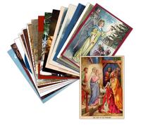 MERCI-FACTEUR.COM Carte Noel Religieuse Nativité - 16 Cartes Différentes - Format Carte Non Pliée (3 Formats Dispos) - Belle Carte Noel Religieuse Nativité