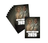 MERCI-FACTEUR.COM Carte Pliée de Voeux 2026 Bonne Année Happy New Year - 8ex - Carte Ã‰légance Et Festivités Pour Le Nouvel An 2026