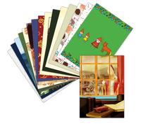 MERCI-FACTEUR.COM Carte Saint Nicolas - 16 Cartes Différentes - Format Carte Non Pliée (3 Formats Dispos) - Superbe Carte Saint Nicolas