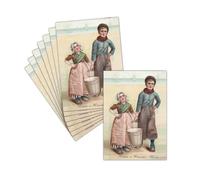 MERCI-FACTEUR.COM Carte Voeux Ancienne - 8 Cartes Non Pliées (3 Formats Dispos) - Carte Enfants Joyeux Pour Une Année 2025 Réussie