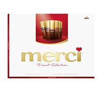 Merci Finest Selection XXXL 675 g Emballage cadeau avec 54 spécialités de chocolat fourrées et non fourrées emballées individuellement, 8 assorties