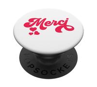Merci French Paris Citation Français Donne Français Cadeau PopSockets PopGrip Adhésif