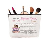 Merci pour le cadeau - Pochette pour femme, petite et résistante, en toile, cadeau d'anniversaire pour femme, idéal pour cadeau d'anniversaire - cadeaux amicaux élégants et pratiques, Amis-4, ami-4