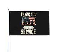 Merci pour votre service, drapeau de la fête des anciens combattants patriotique 0,9 x 1,5 m un côté extérieur ferme cour signe jardin drapeau décoratif avec œillets en laiton