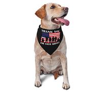 Merci pour Votre Service, Patriotic Veterans Day Dog Bandanas Pet Scarf Triangle Bib Boy Girl Foulard réglable Accessoires pour Petit Moyen Grand Chiot