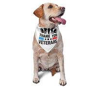 Merci pour Votre Service, Patriotic Veterans Day Dog Bandanas Pet Scarf Triangle Bib Boy Girl Foulard réglable Accessoires pour Petit Moyen Grand Chiot