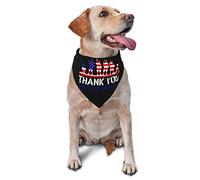 Merci pour Votre Service, Patriotic Veterans Day Dog Bandanas Pet Scarf Triangle Bib Cats Réglable Foulard Accessoires pour Petit Moyen Grand Chiot