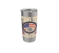 Merci pour votre service Patriotic Veterans Day US Patriot Gobelet isotherme en acier inoxydable double paroi