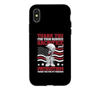 Merci pour Votre Service, Votre Sacrifice et Votre patriotisme, Votre liberté Coque pour iPhone X/XS