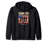 Merci pour Votre Service, Votre Sacrifice et Votre patriotisme, Votre liberté Sweat à Capuche