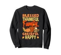 Merci, Reconnaissant, bienheureux Thanksgiving Sweatshirt
