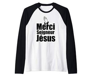 Merci Seigneur Jésus Idées de Cadeaux Chrétiens Manche Raglan