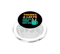 Merci, Un café au Lait, pour Tout ce Que Vous Faites, Professeur, Merci, Amour PopSockets PopGrip pour MagSafe