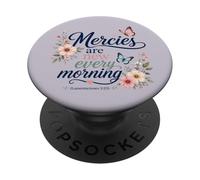 Mercies are New Every Morning Lamentations Inspirational PopSockets PopGrip Adhésif