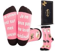 Merclix Chaussette Chien Femme 39-42 Rigolotes Idee Cadeau Femme Original Utile Anniversaire Noel Cadeau Maman Mamie Ado Fille Rigolo Humour Fete Des Meres Saint Valentin