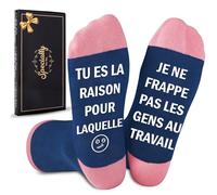 Merclix Chaussettes Collegue Femme 39-42 Idee Cadeau Collegue de Travail Femme Anniversaire Noel Cadeau Collègue de Travail Humour Rigolo Cadeau Bureau Collegue Amie Cadeau Départ Collègue Chef