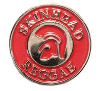 Mercmad Skinhead Reggae Badge en métal émaillé pour Casque de Troie Rouge Mod Scooter