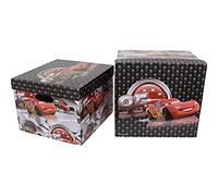 MercoPol 9195 Boîte de Rangement Cars Multicolore 2 Pièces