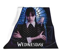 Mercredi Addams Couverture Polaire en Flanelle pour Canapé 100x150cm(Style 1)
