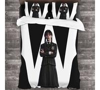 Mercredi Addams Housse de Couette en Microfibre Hypoallergique avec 2 Couverture d'oreiller pour Adultes Enfants(200*200,50*75)-A14