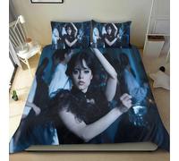 Mercredi Addams Housse De Couette Literie Impression Wednesday En D Ensemble De Housse De Couette Microfibre Douce ¿¿ Th¿¿Me Adolescents (C,Single (Xcm)