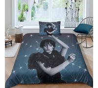 Mercredi Addams Housse De Couette Parure De Lit Pièces Imprimée En D Wednesday Housse De Couette Avec Fermeture Éclair Hypoallergique Microfibre Douc