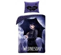 Mercredi Addams PIOGGIA Ensemble De Lit Housse De Couette 140x200cm Coton