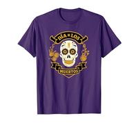 Mercredi - Día de Los Muertos T-Shirt, Homme, Violet, L