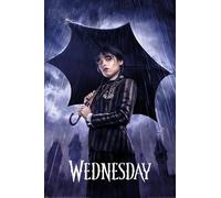 Pyramid International - Affiche Mercredi (Downpour) - 61 x 91 cm - Blanc