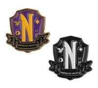 Cinrepelicas Wednesday Nevermore Academy Pin 2.6 x 2.6 x 0.2 cm Official Licence