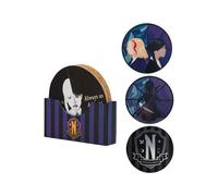 Mercredi- Pack 4 Sous-Verres Mercredi