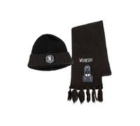 Ensemble bonnet et Ã©charpe Cerda Wednesday Noir TU